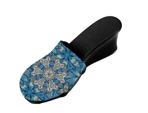 * A Clog - Denim Floral Shoe Tops