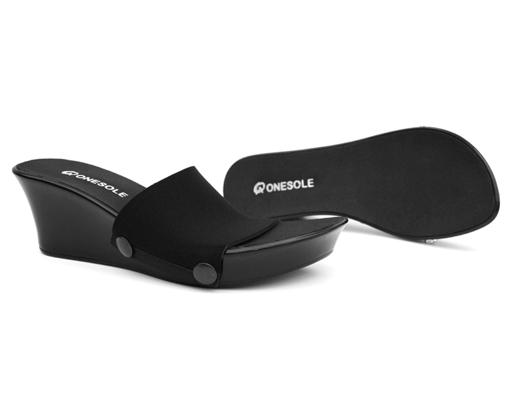 An Elegance Soft Step Black Wedge – ONE AND ONLY SOLE