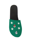 Ugly Sweater Clog Tops - Green Snowman