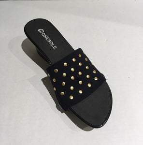 Gold stud on Black Top( shoe not included0