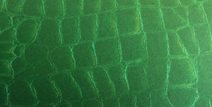Green croc print interchangeable shoe tops