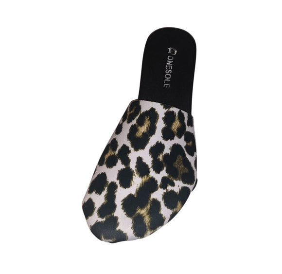 White leopard Interchangeable Shoe Top(shoe not included)